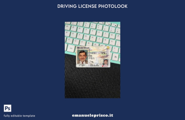 modello FRONTALE photolook USA Rhode Island DL stile verificato